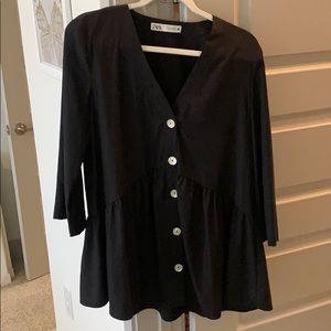 NWOT Zara button detail tunic